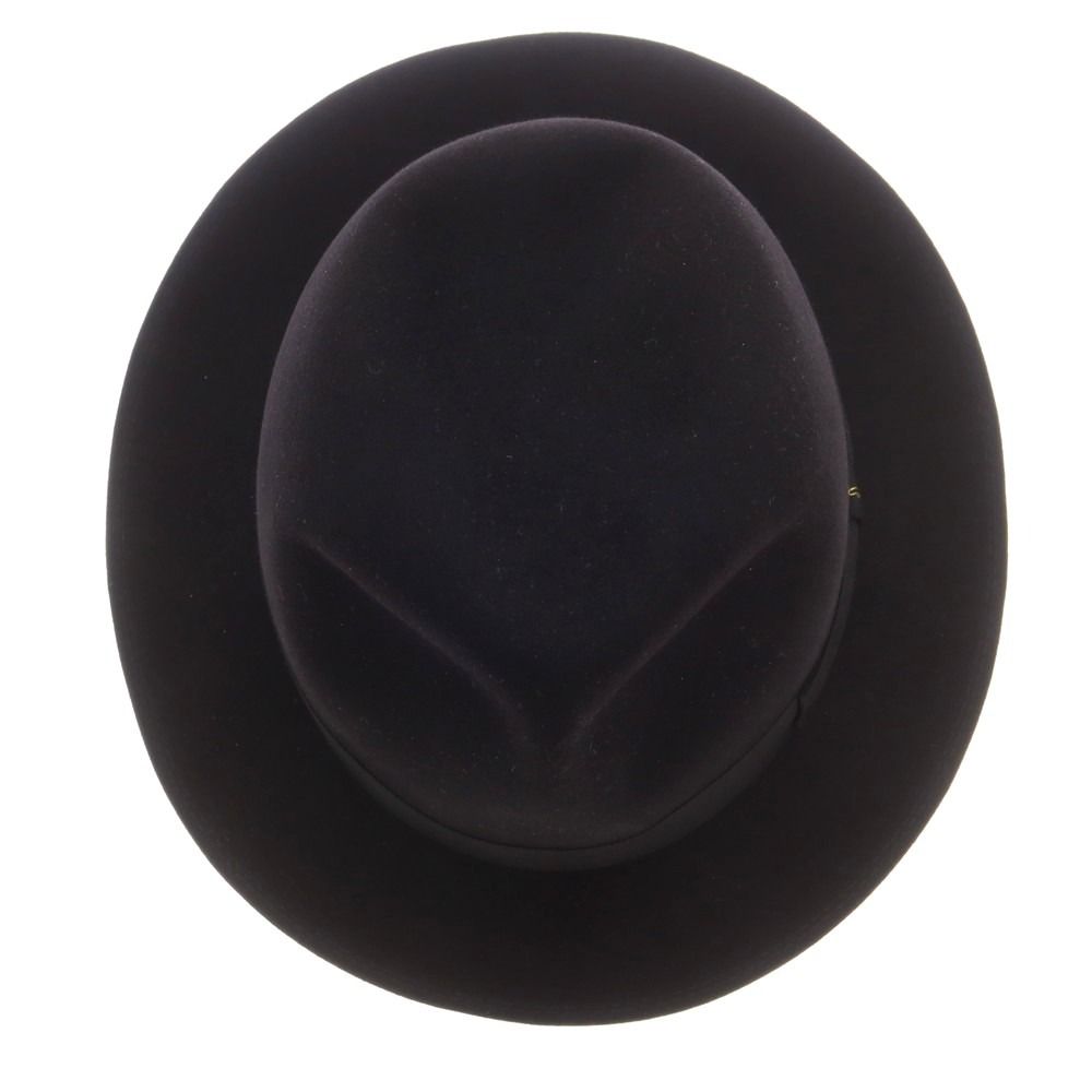 中古】ボルサリーノ Borsalino ラビット 中折れ ハット ブラックx