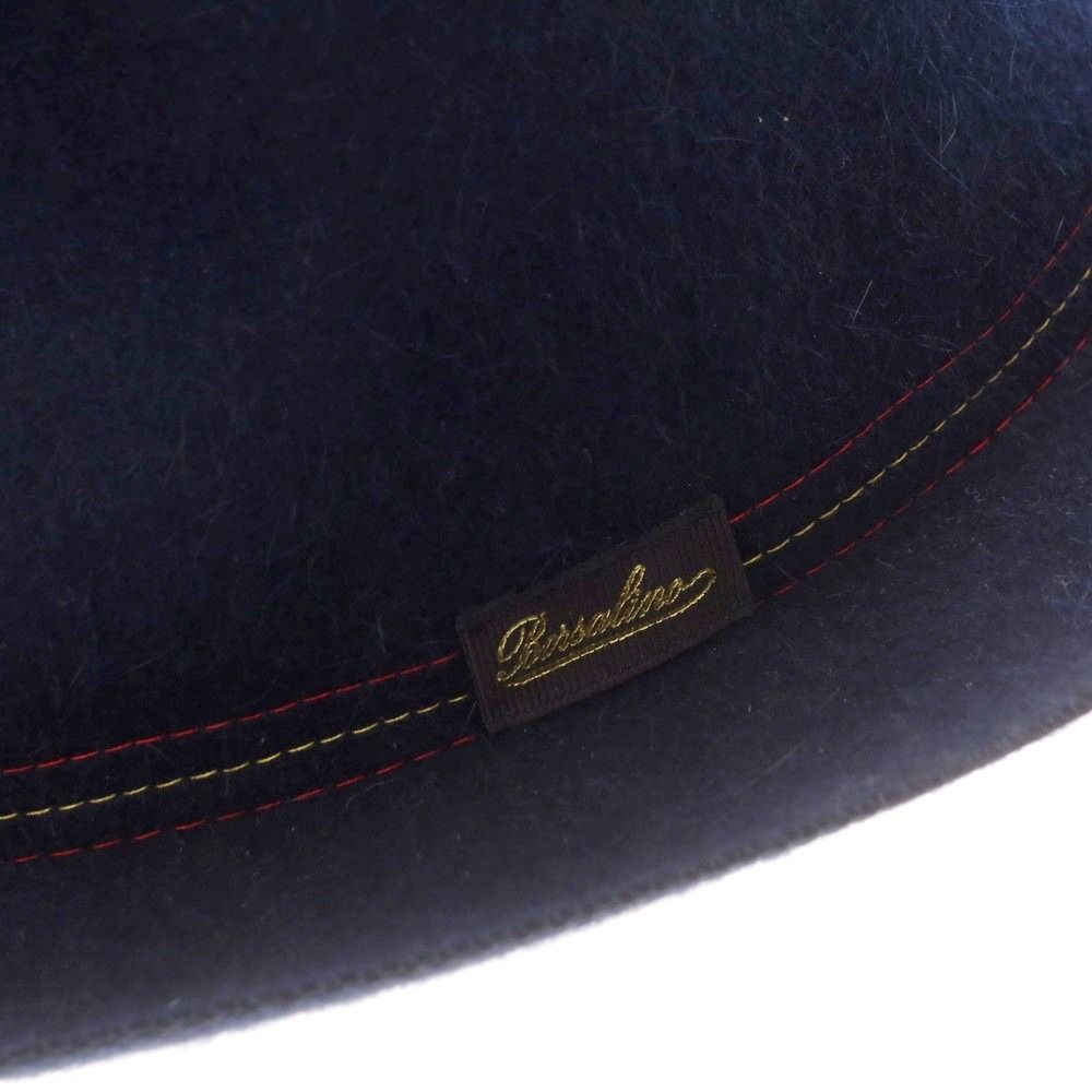 【中古】ボルサリーノ Borsalino ファーフェルト 中折れ ハット ネイビー【サイズ57】【メンズ】 中古】ボルサリーノ Borsalino ファーフェルト 中折れ ハット ネイビー