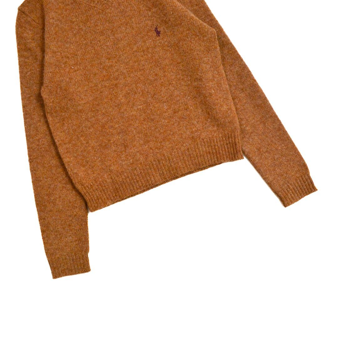 Ralph Laurenラルフローレン 90s ウール100％胸ポニー刺繡Vネック