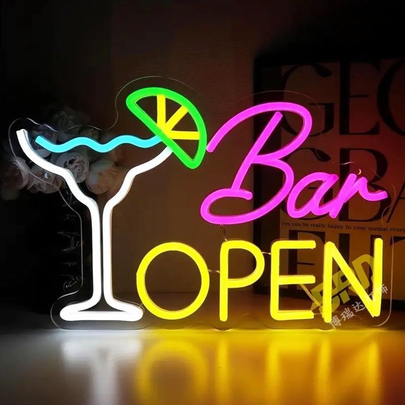 乾杯ネオンサインカクテル LED ネオンライト BAR open 装飾 喫茶店用