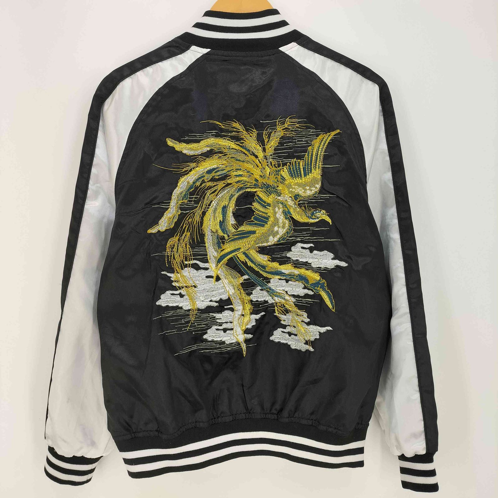 【一心如鏡】“鳳凰刺繍” スカジャン　XL　ユニセックス　刺繍　アメカジ イッシンニョキョウ 一心如鏡 鳳凰 刺繍スカジャン メンズ JPN：M