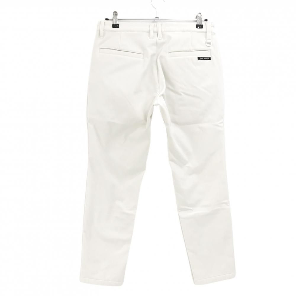 ジャックバニー パンツ 白×黒 サイドロゴテープ 裏起毛 メンズ 4(M