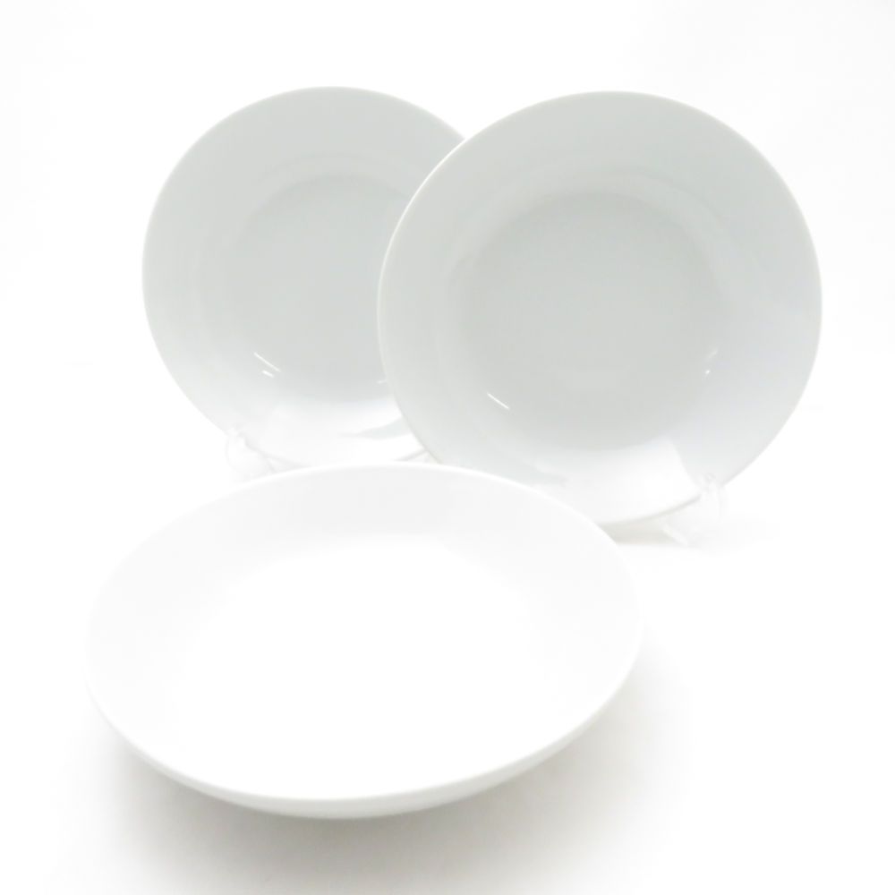 PILLIVUYT ピリヴィッツ 深皿 3枚 ポーセリン 20cmプレートセット 業務