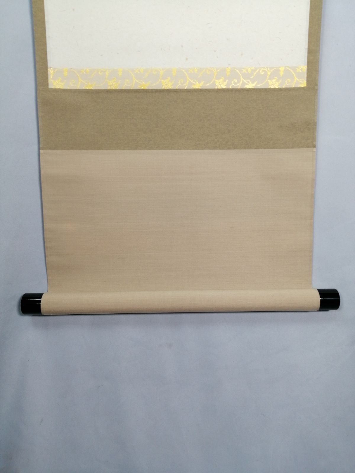 茶道具】大徳寺 足立泰道和尚筆 柿画賛『清風萬里秋』 茶掛 掛軸 軸