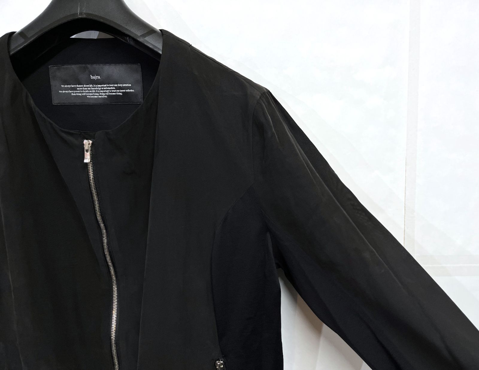 bajra ライダースジャケット bajra｜バジュラ ノーカラー 切替 ライトオンス ライダースジャケット