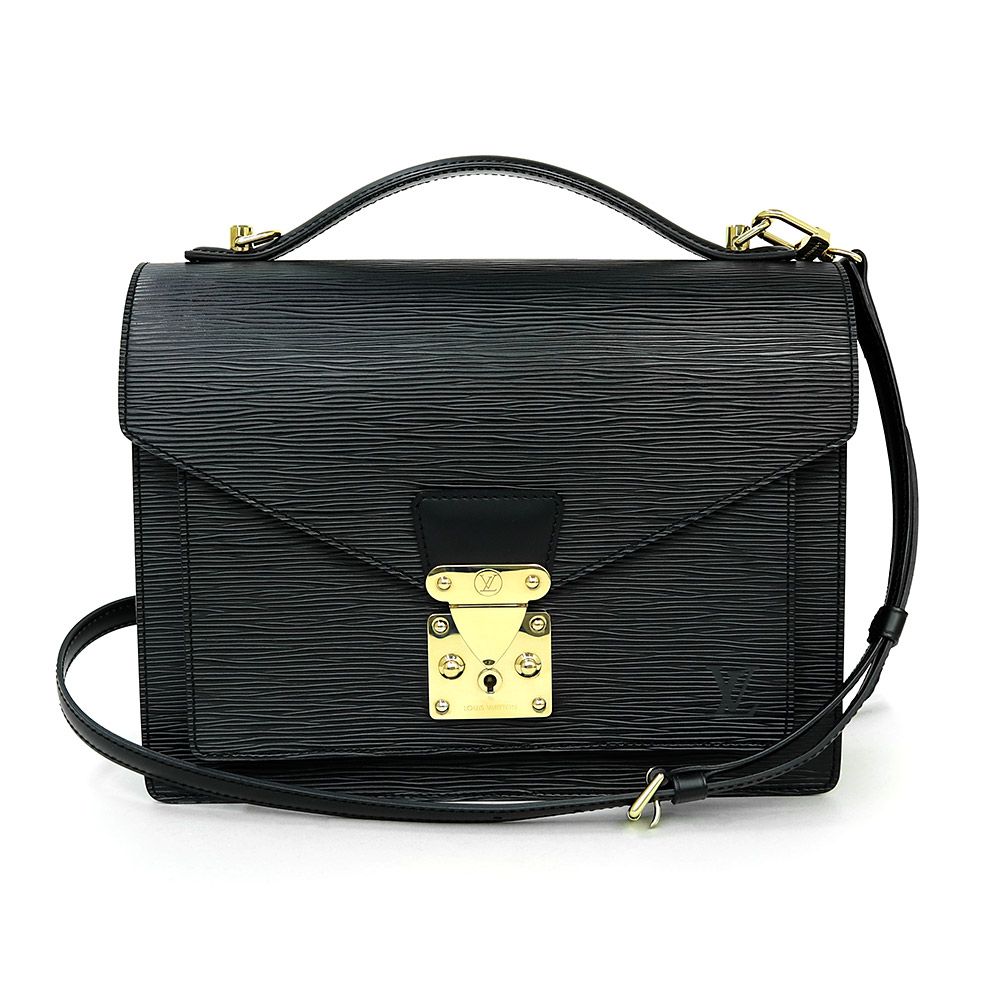 ルイ ヴィトン M52122 モンソー エピレザー ノワール ブラック 2way