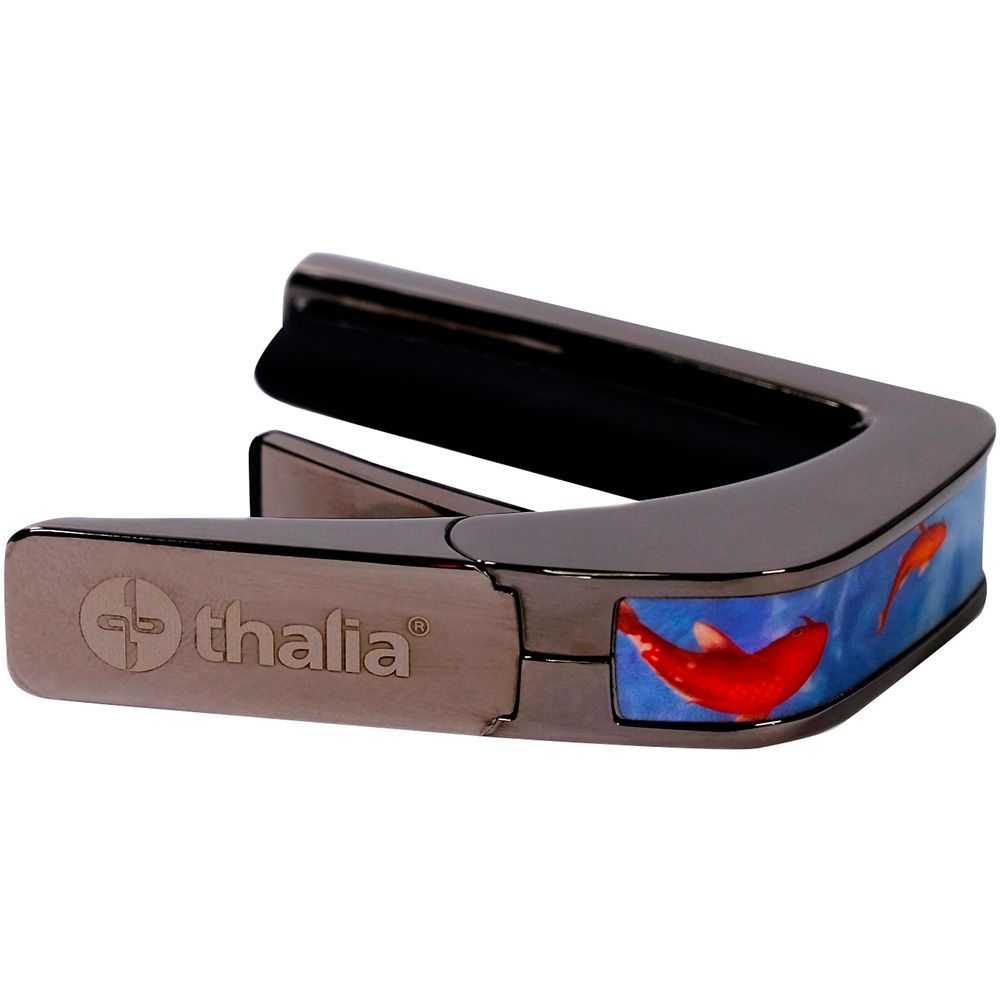 Thalia サリア ギターカポタスト TH-CB201-20 ブラッククローム仕上げ コイポンドオブパール 精密チューニング アメリカ製【並行輸入】
