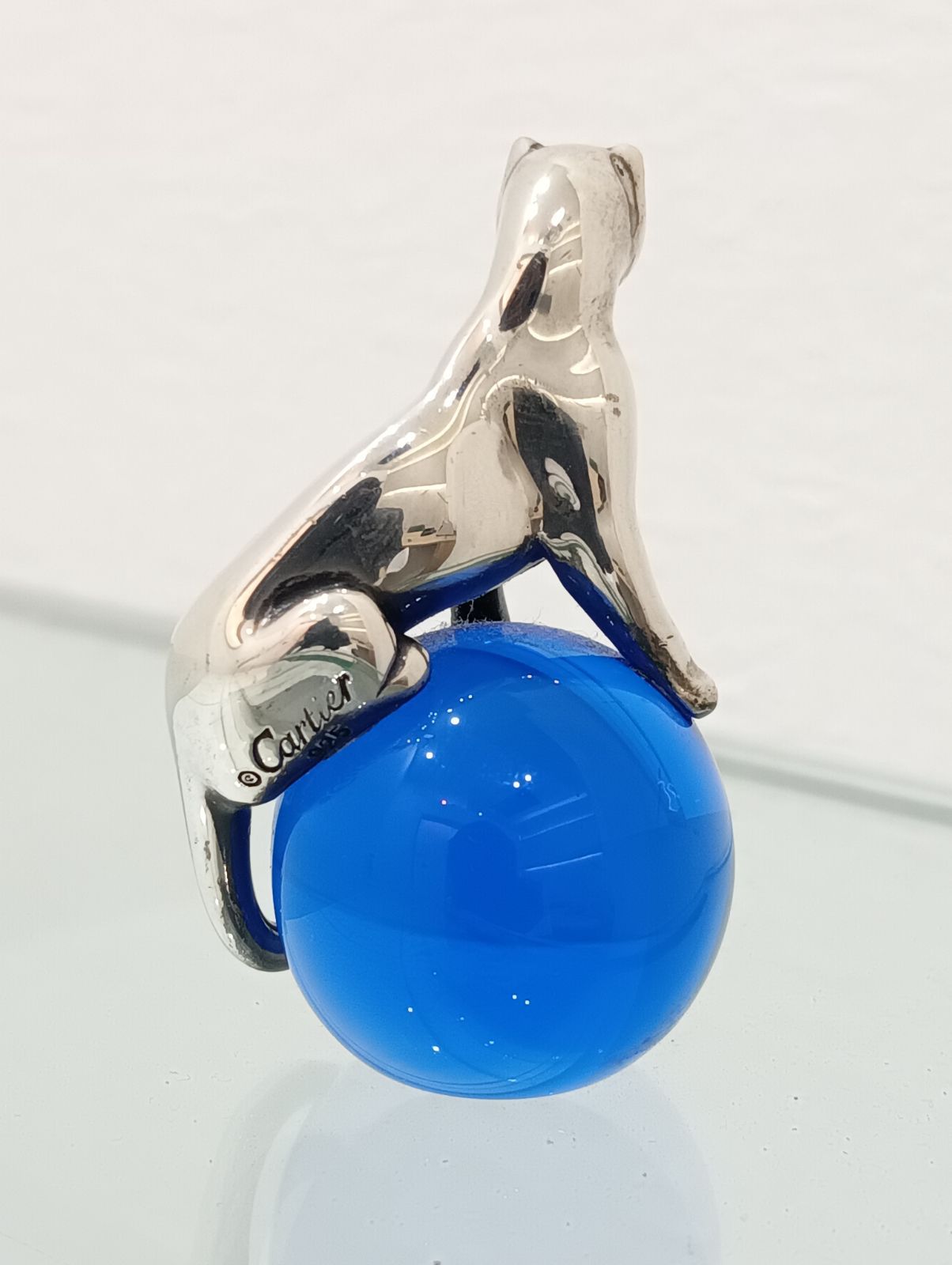 Cartier 】カルティエ パンテール ペーパーウェイト 925×クリスタル