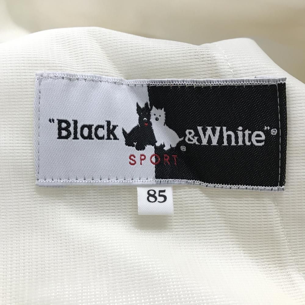 超美品】ブラックアンドホワイト パンツ 白 地模様 ロゴ刺しゅう
