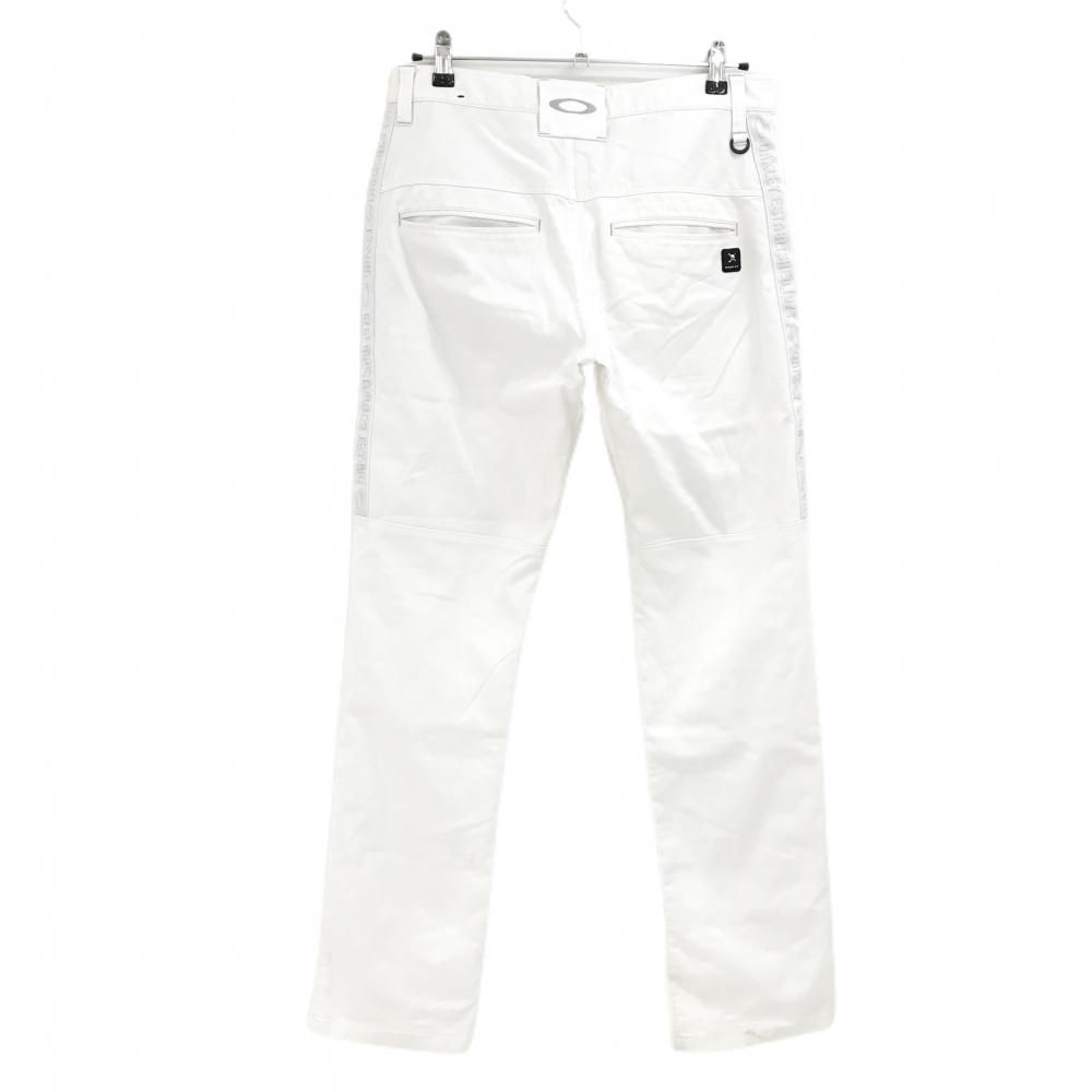 オークリー パンツ 白×ライトグレー サイドロゴライン ティー装着可