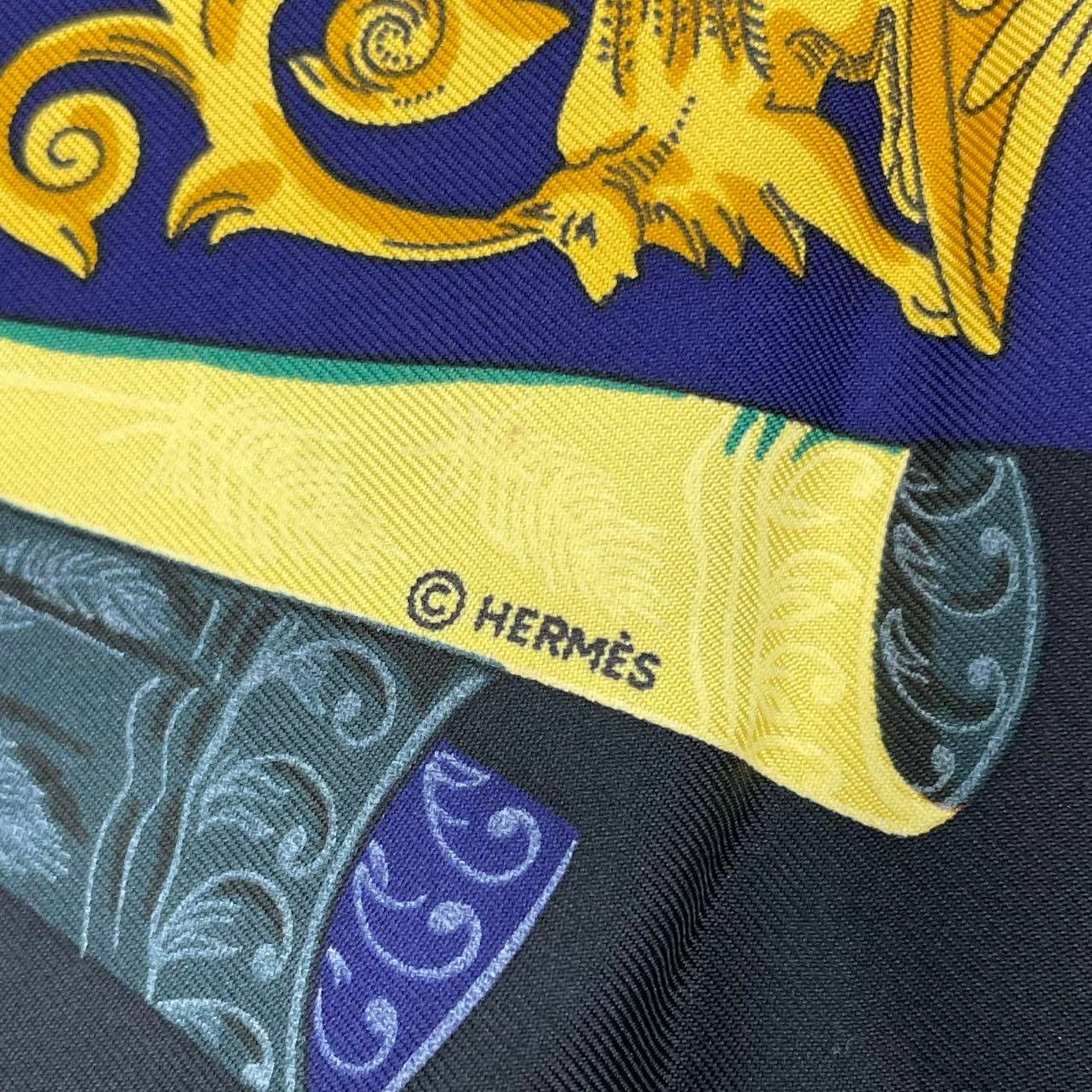 極美品 HERMES エルメス スカーフ シルク カレ90 L ATLANTIDE