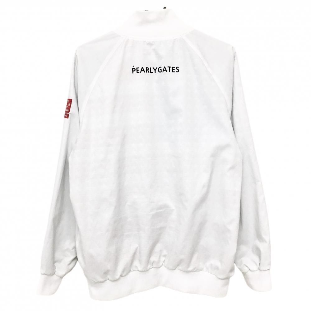 美品】パーリーゲイツ ジャケットブルゾン 白 地模様 蓄熱裏地 裏地