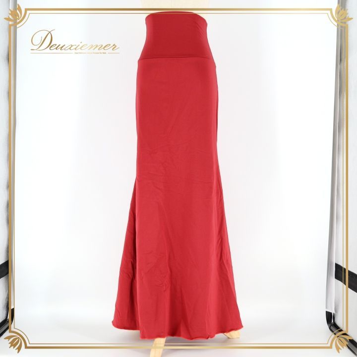 【美品 フラメンコ衣装】レッド ファルダ スカート 赤 光沢 軽い レッスン フラメンコ 衣装 ファルダ スカート レッド系 QTOMA スペイン製 赤