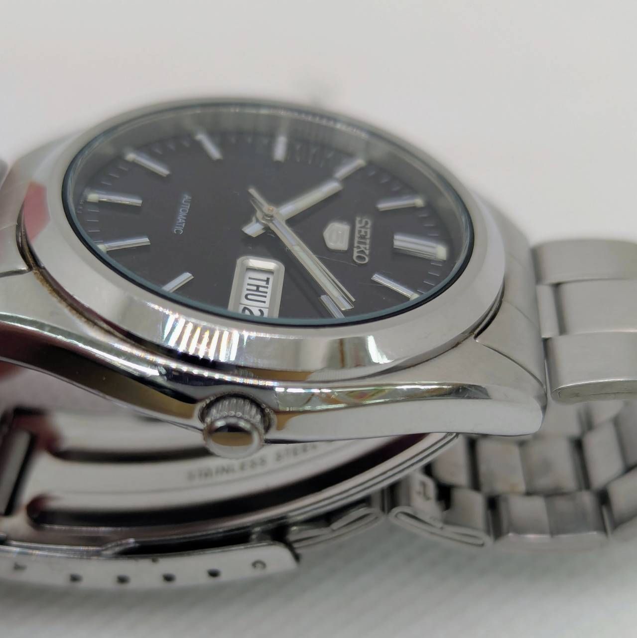 亘】自動巻&裏スケ SEIKO セイコー5 ブラックダイヤル 7S26-0440