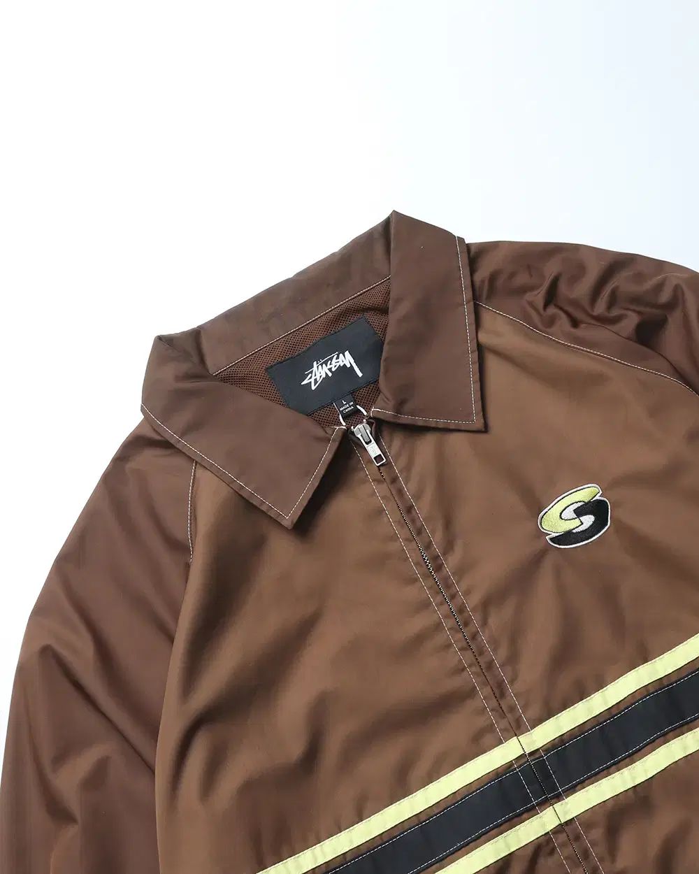 STUSSY ストライプ ジップ ジャケット - メルカリ