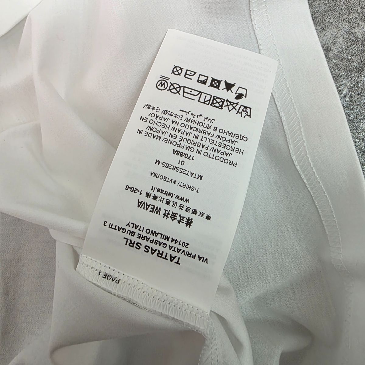 TATRAS タトラス CIALO チアーロ ワッペン付き 半袖 無地 Tシャツ 