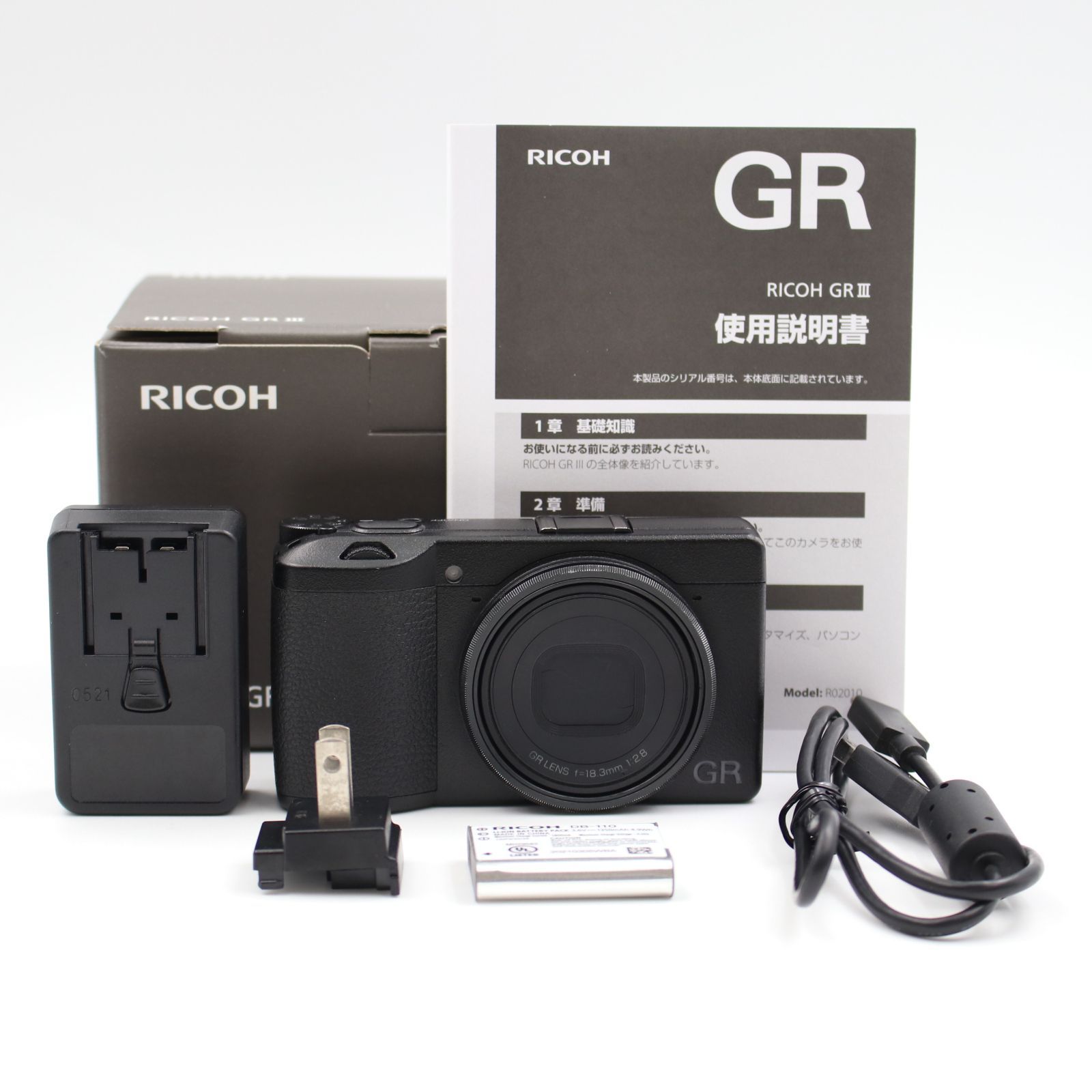 RICOH GR III【極美品】シャッター回数343 □シャッター数3352枚！極上品□ RICOH GR III ブラック コンパクト