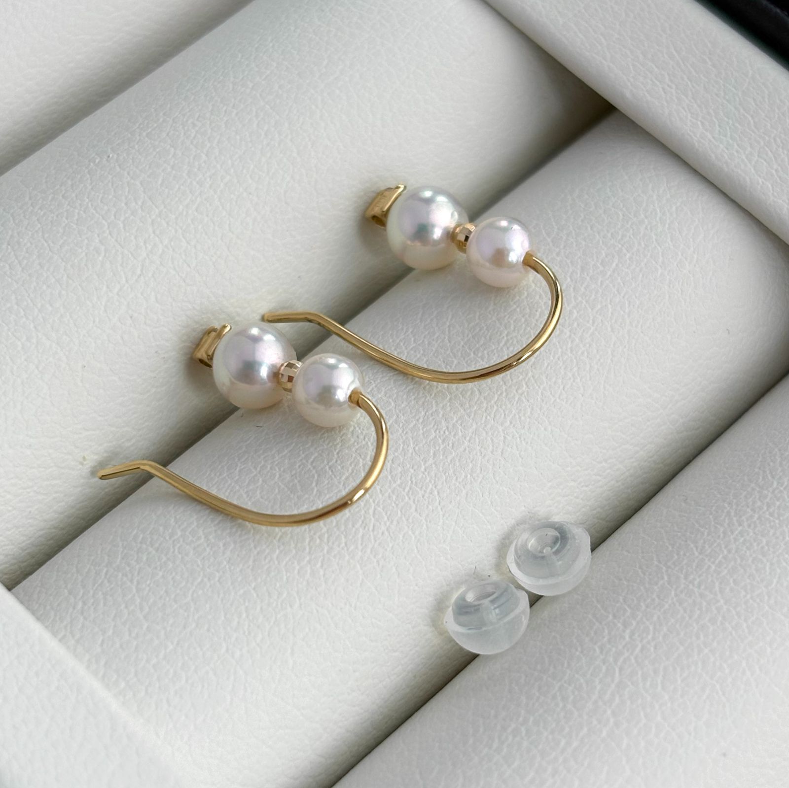 あこや本真珠 テリ抜群 K18ピアス 4-5mm ダイヤモンド - メルカリ