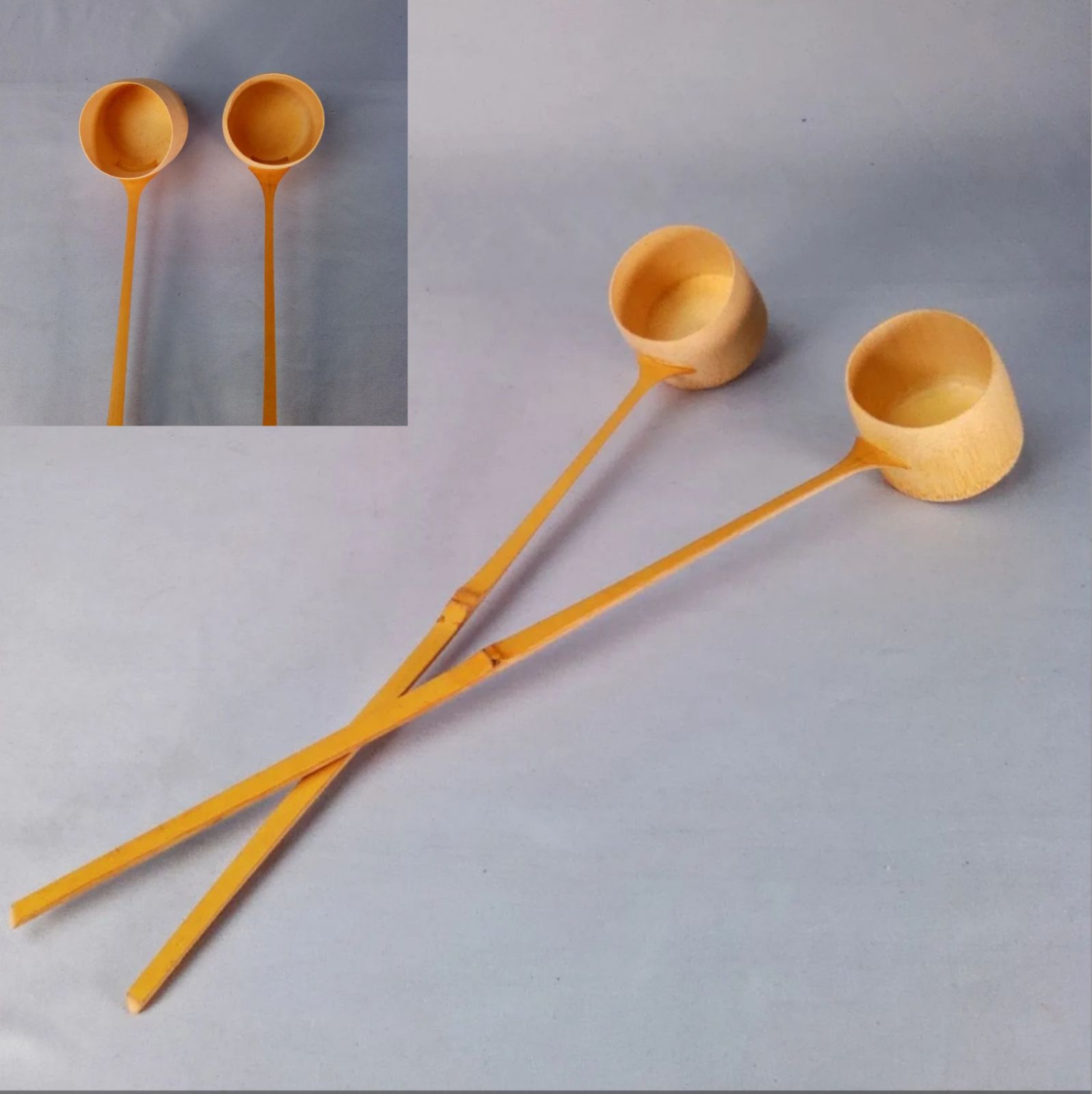 【茶道具】風炉用柄杓　2本セット　水屋506