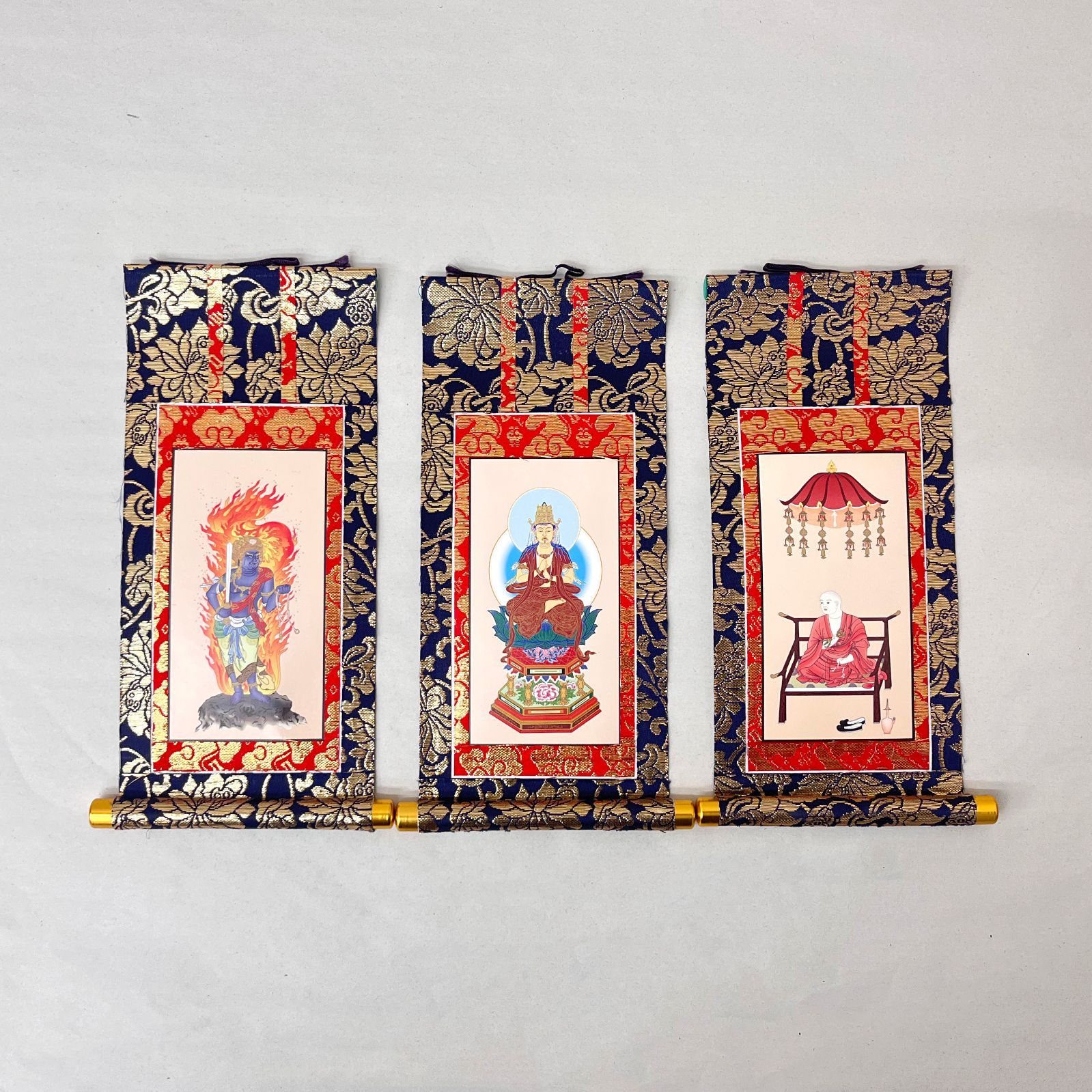 アウトレット】掛軸 三幅セット 30代 真言宗 大日如来 弘法大師 不動