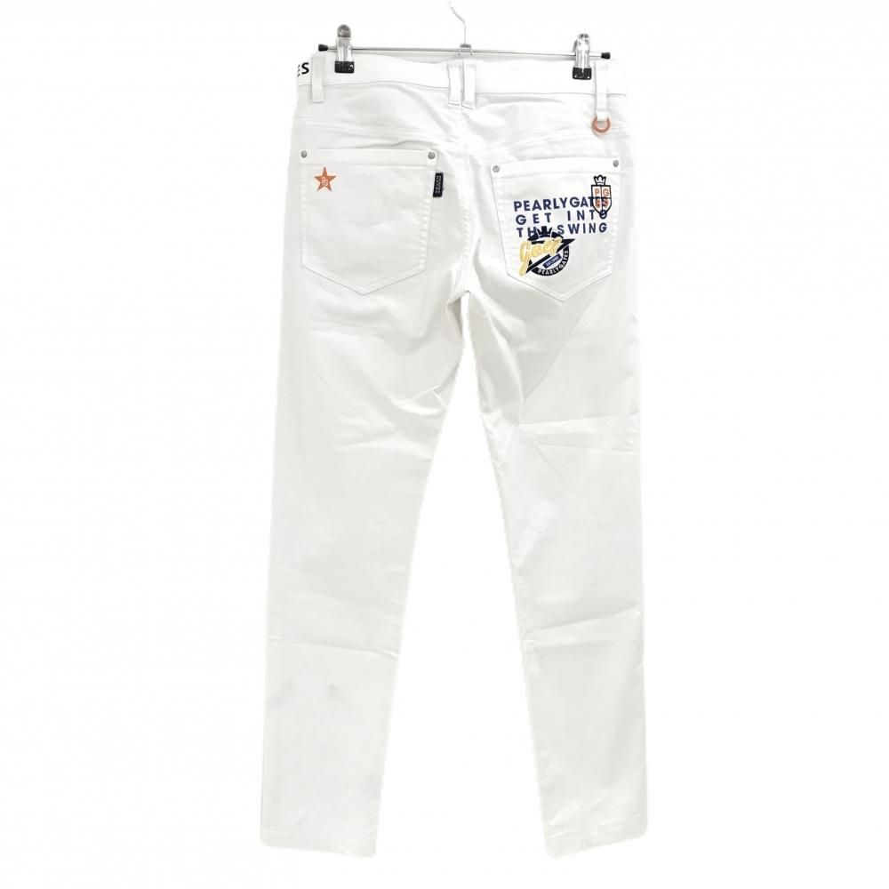 パーリーゲイツ パンツ 白 ポケットロゴプリント メンズ 3(S) ゴルフ