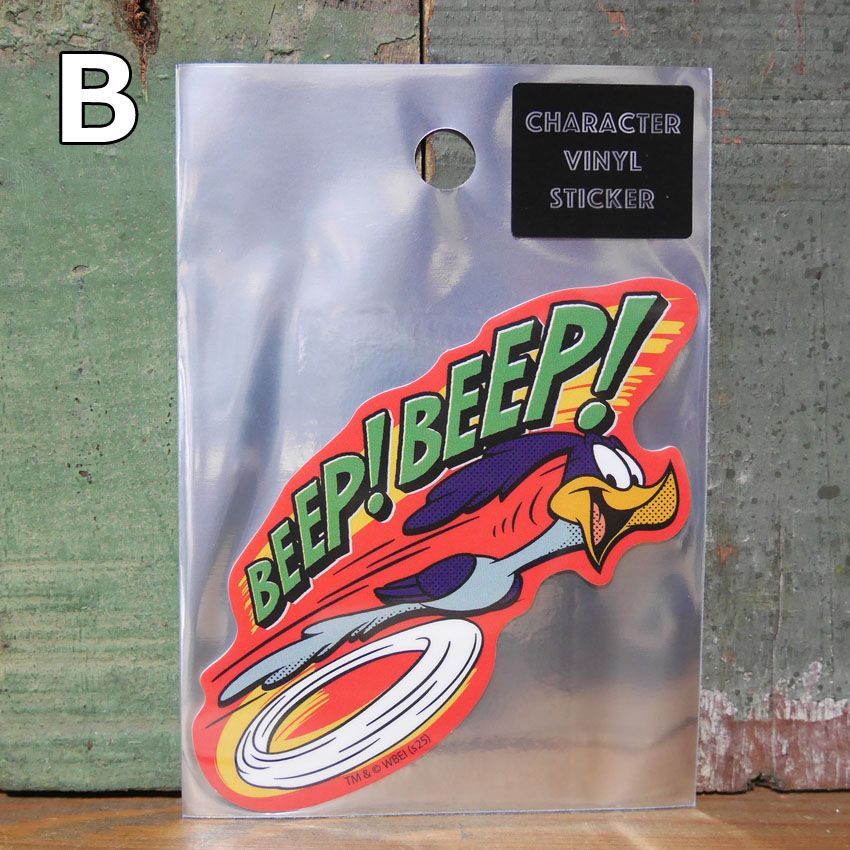 ルーニーテューンズ ステッカー ロードランナー ワイリーコヨーテ