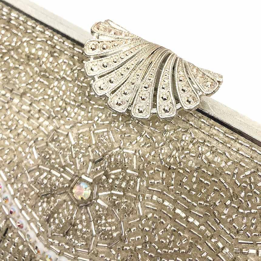 京やO261 和装バッグ クラッチバッグ 和洋兼用 2WAY ビーズバッグ