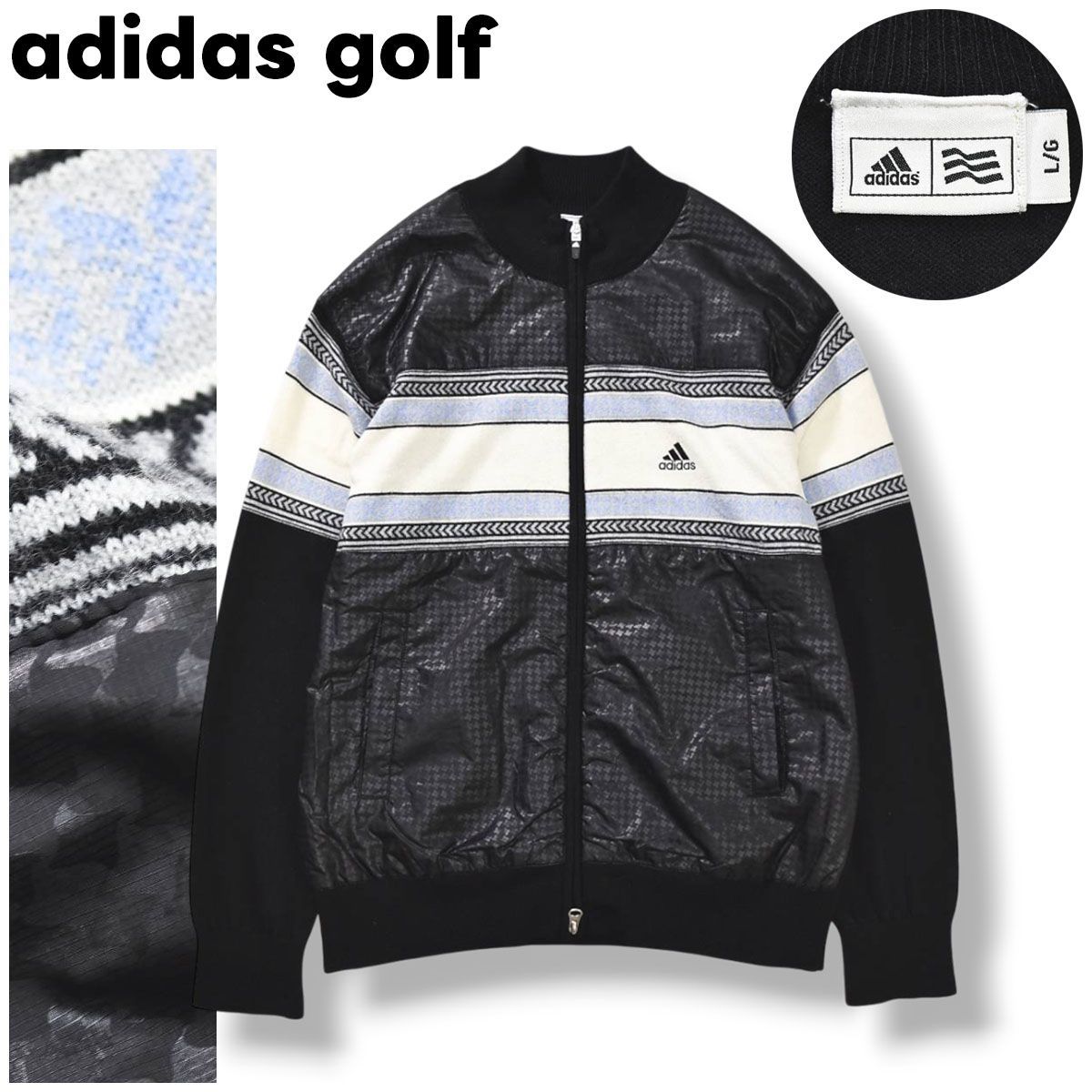 アディダス ゴルフ adidas golf 切替 ウール ニット ハイゲージ 