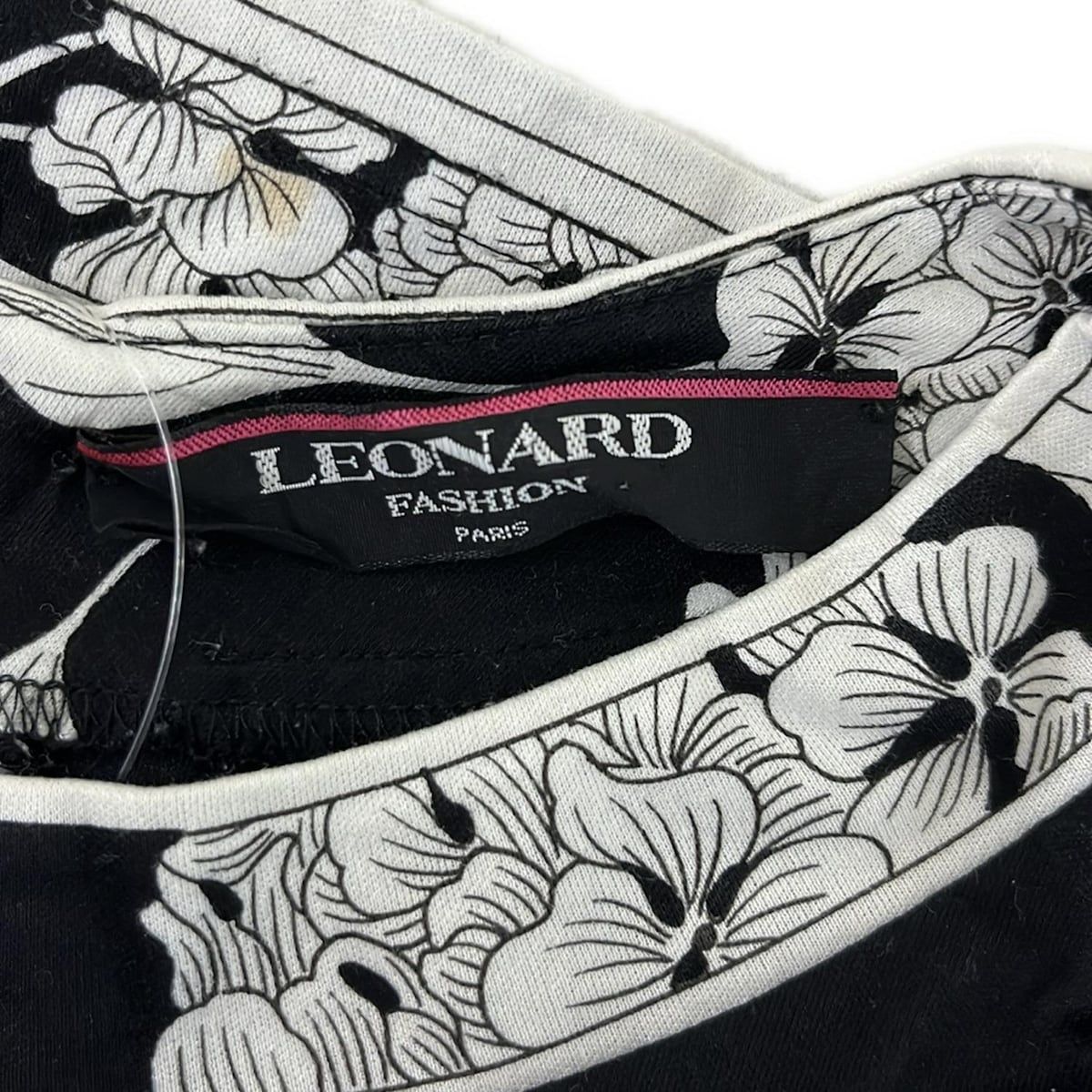 LEONARD(レオナール) 半袖カットソー サイズLL レディース美品 - 黒×白