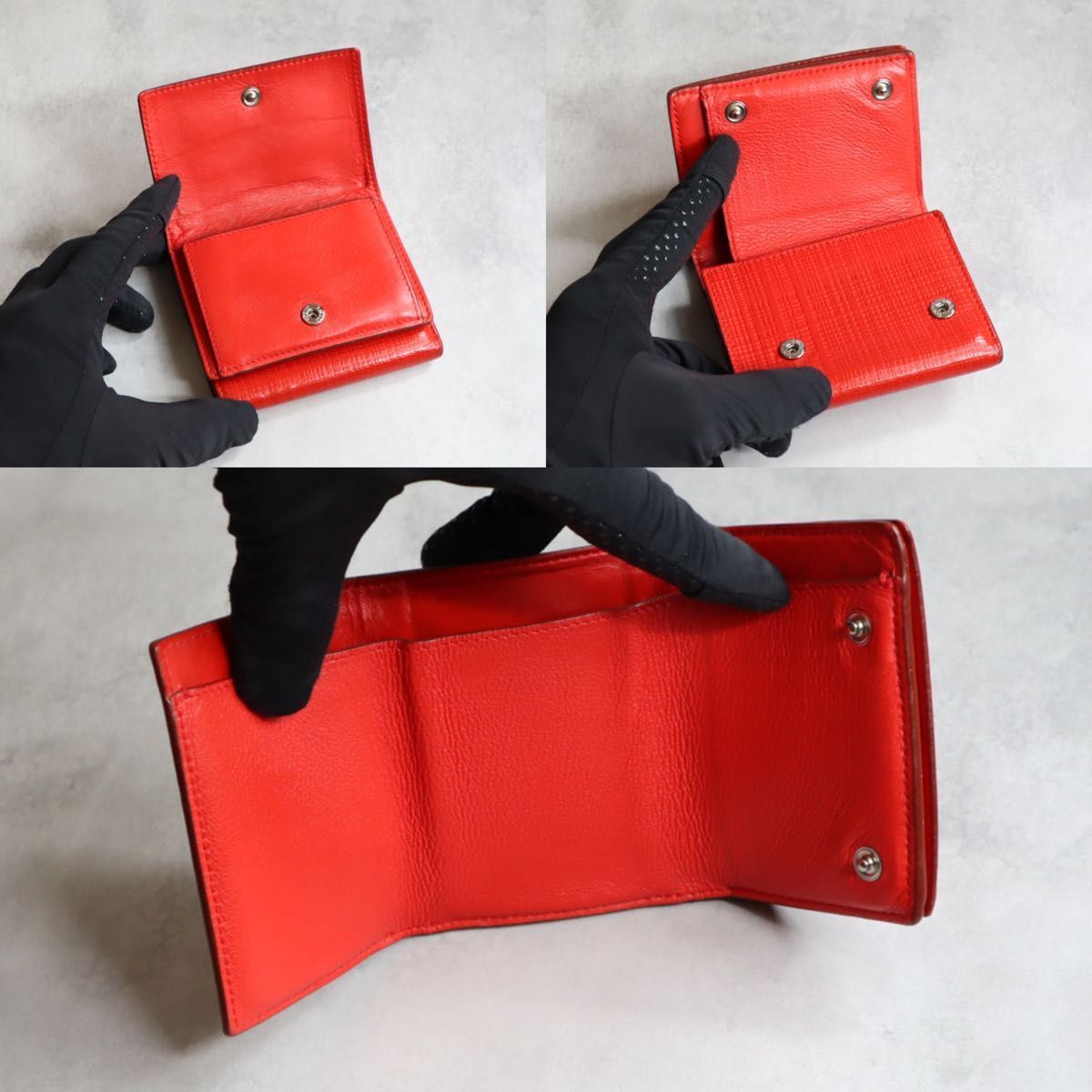 LOEWE ロエベ / リネントリフォールドウォレット 三つ折り財布 ミニ