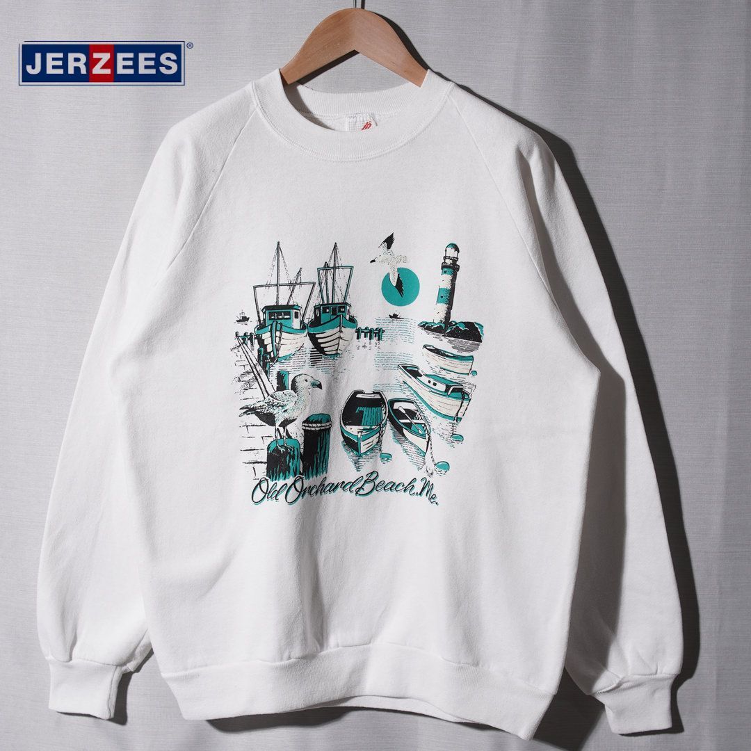 90s USA製 ジャージーズ JERZEES スウェット L ホワイト ストリート
