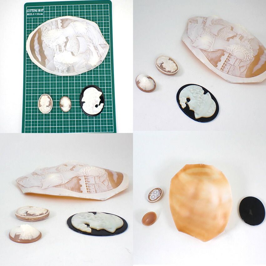 ストーン/シェルカメオ アンティーク 4点セット ルース//lu1-1 - メルカリ