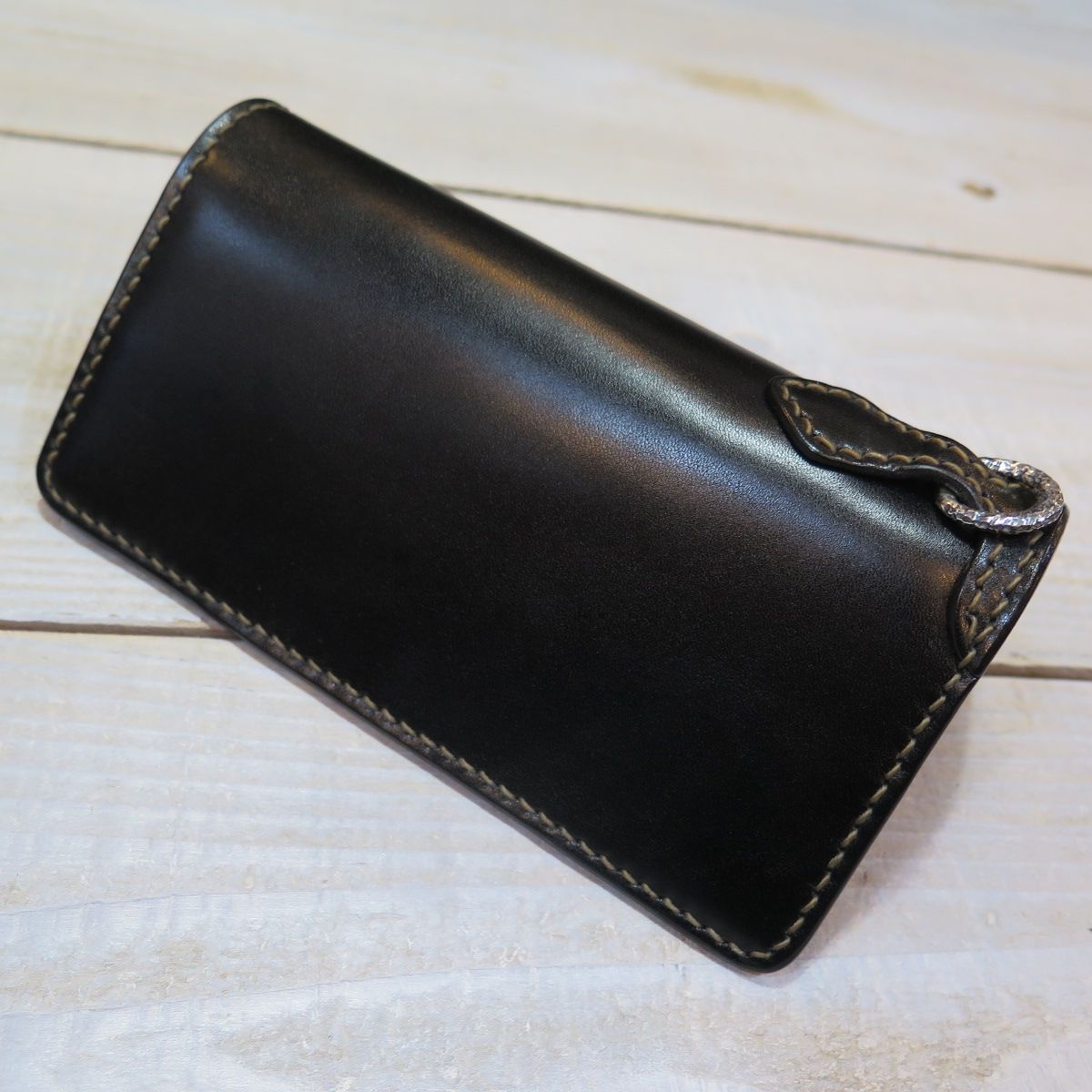 THE FLATHEAD フラットヘッド　ロングウォレット　シルバー925 フラットヘッド】 多脂革 ロング ウォレット シルバー925 THE FLAT