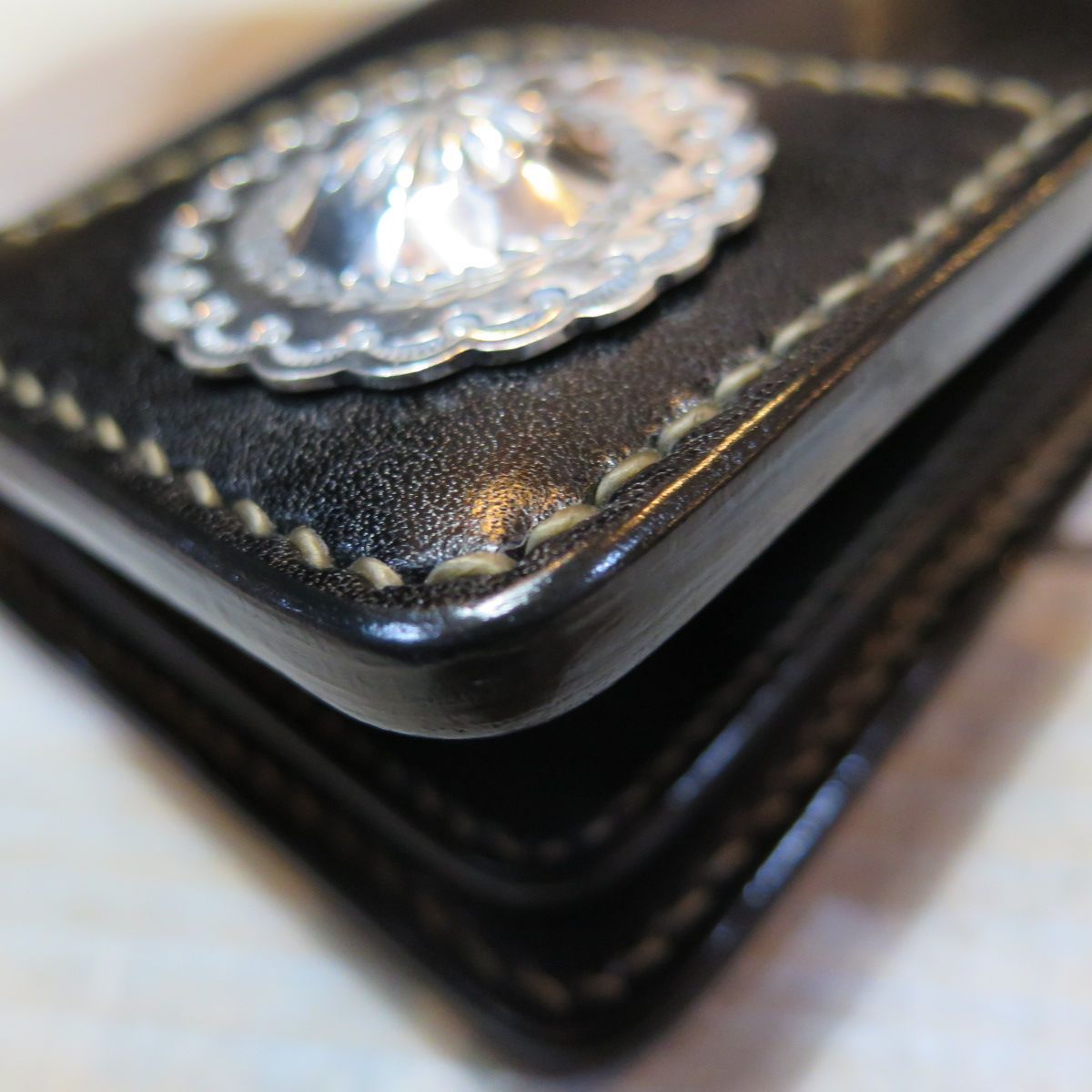 フラットヘッド】 多脂革 ロング ウォレット シルバー925 THE FLAT