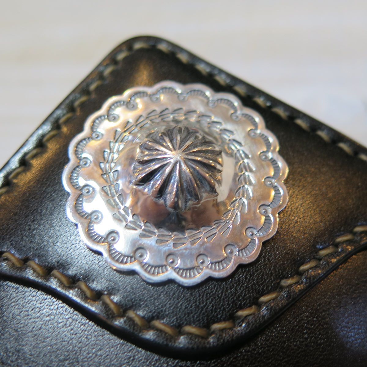 フラットヘッド】 多脂革 ロング ウォレット シルバー925 THE FLAT