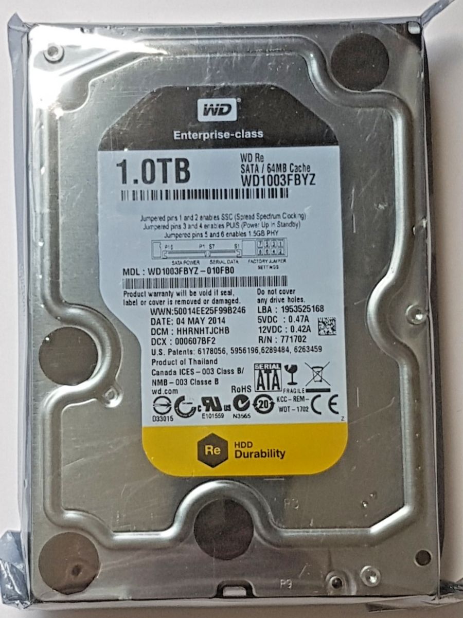 1 TB SATA Western Digital WD1003FBYZ-010FB0 7200RPM 64MB HDD 3.5