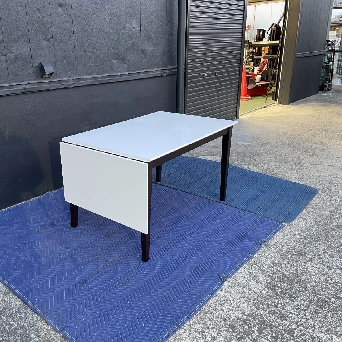 直接引き取り可】ホワイト長方形ダイニングテーブルセット 5点セット