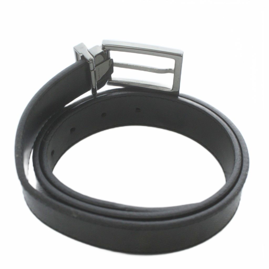 バーバリー BURBERRY ベルト ハトメ レザー ロゴ 36/90 黒 ブラック