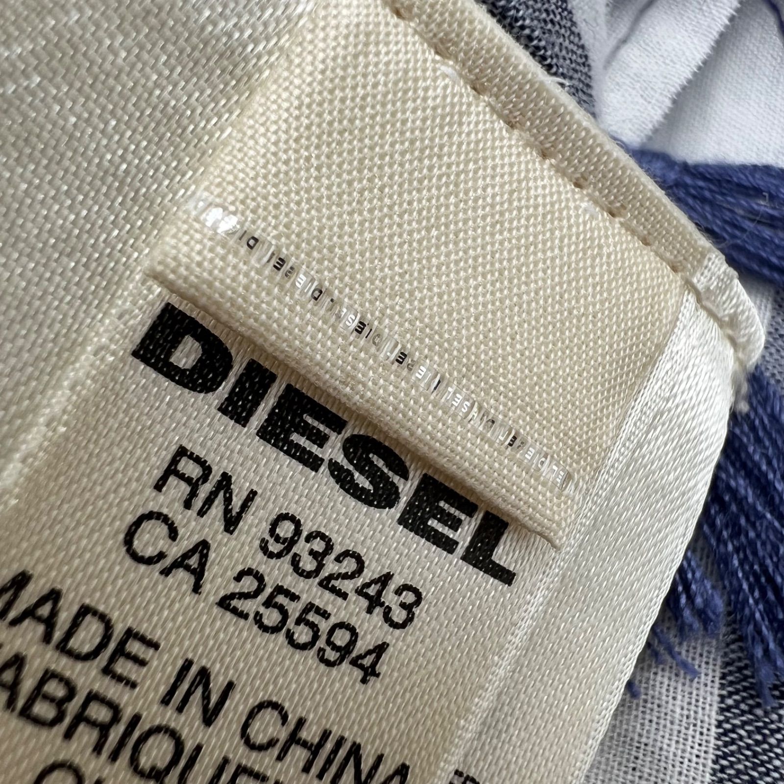 DIESEL 00s y2k archive cotton fringe stole ディーゼル 白タグ