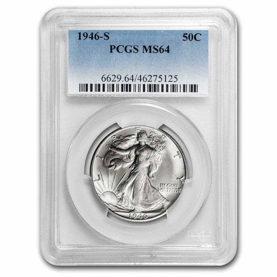 1946-S ウォーキング・リバティ・ハーフダラー MS-64 PCGS - メルカリ