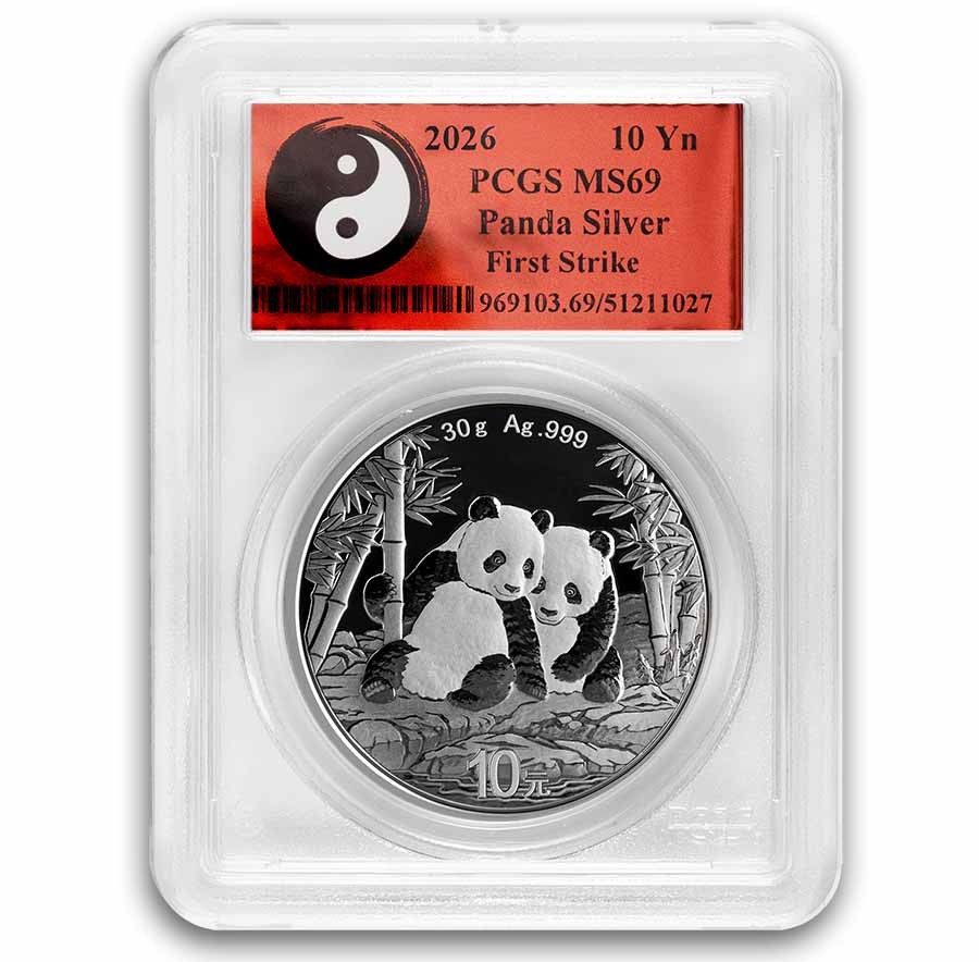 2026 中国 30 グラム シルバー パンダ MS-69 PCGS (FS、陰陽) - メルカリ