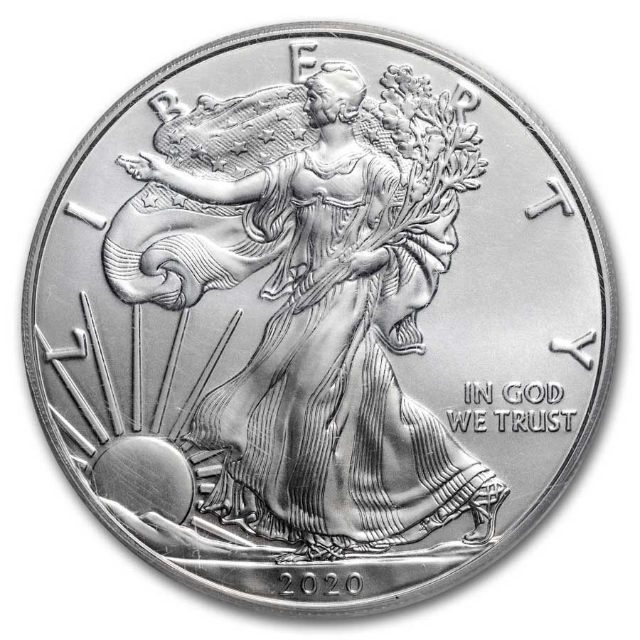 2020年 (P) アメリカンシルバーイーグル MS-70 PCGS - メルカリ