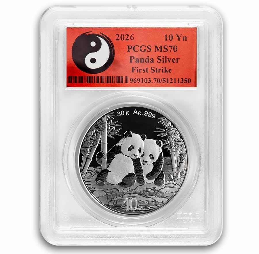 2026 中国 30 グラム シルバー パンダ MS-70 PCGS (FS、陰陽) - メルカリ