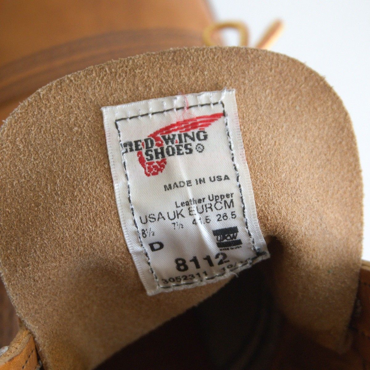 廃番/旧品番】REDWING【8112 Iron Range BOOTS】US8.5D オロイジナル