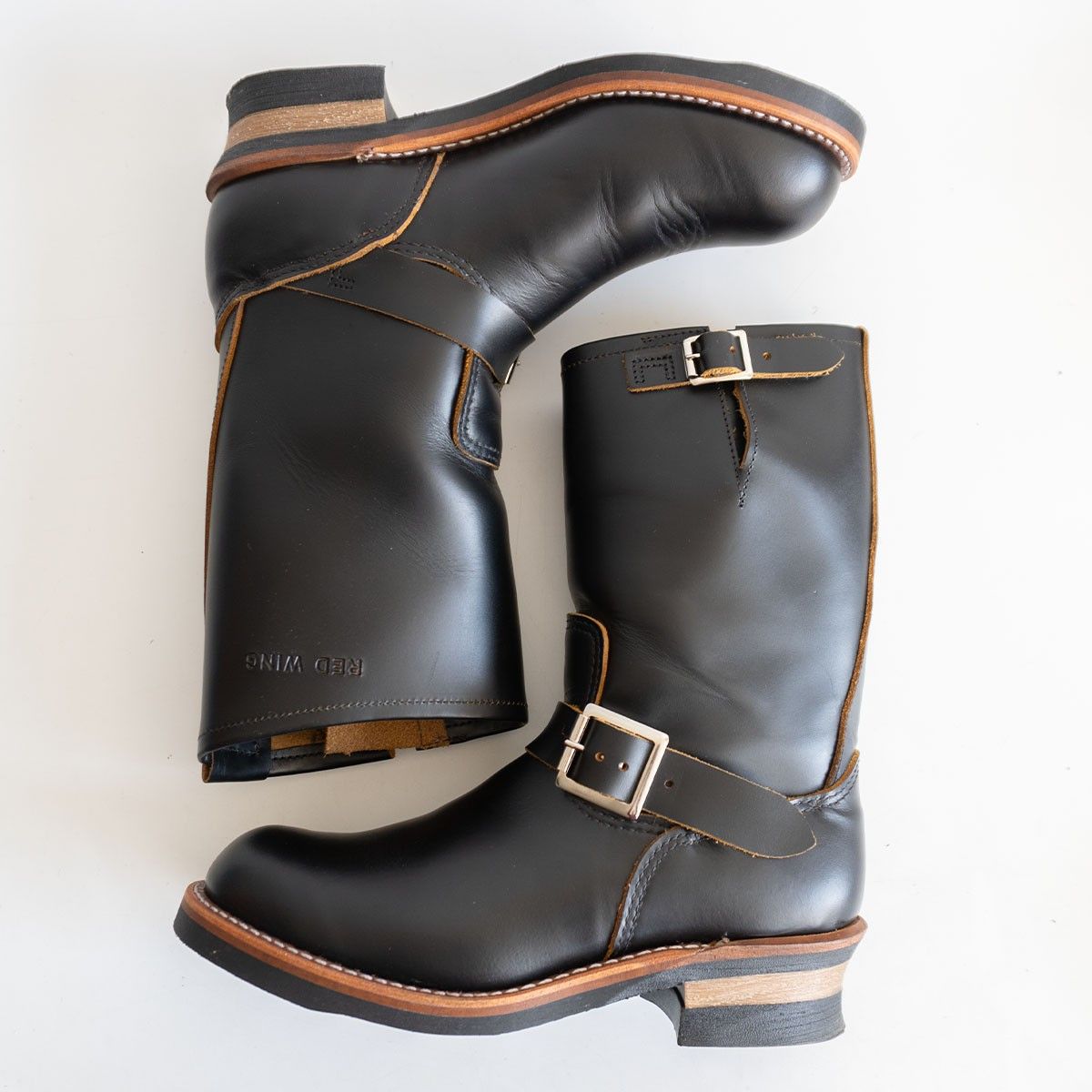 極美品】REDWING【2966/エンジニアブーツ】US7.5D 縦羽根タグ レッド 