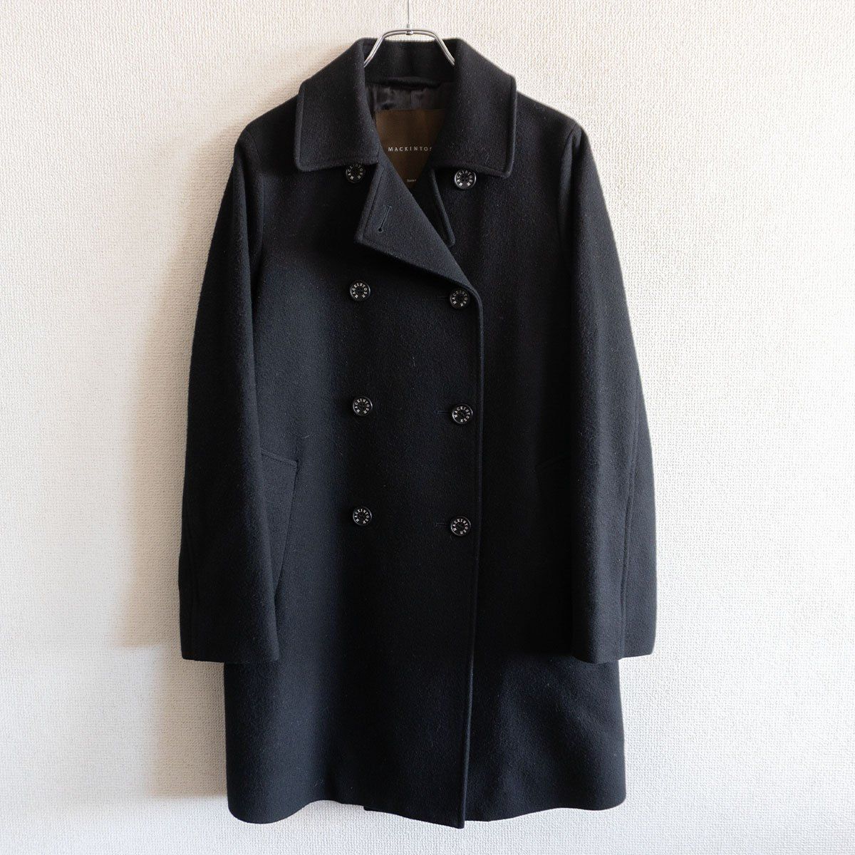 【美品】MACKINTOSH【BANCHORY ウール コート】36 ブラック マッキントッシュ 26010810 美品】MACKINTOSH【BANCHORY ウール コート】36 ブラック