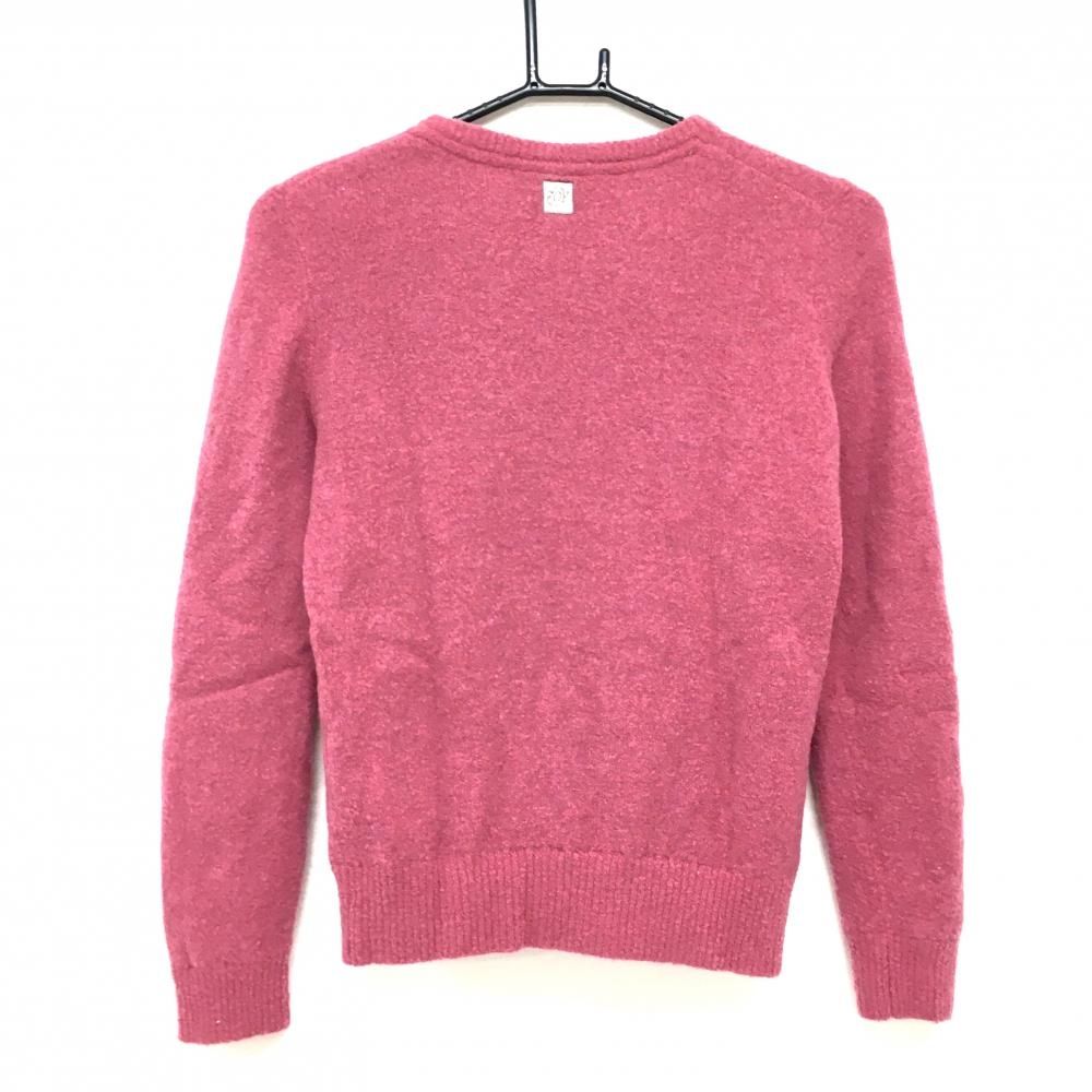 超美品】ゾーイ セーター ピンク×白 フロントロゴ 裏地付き ニット