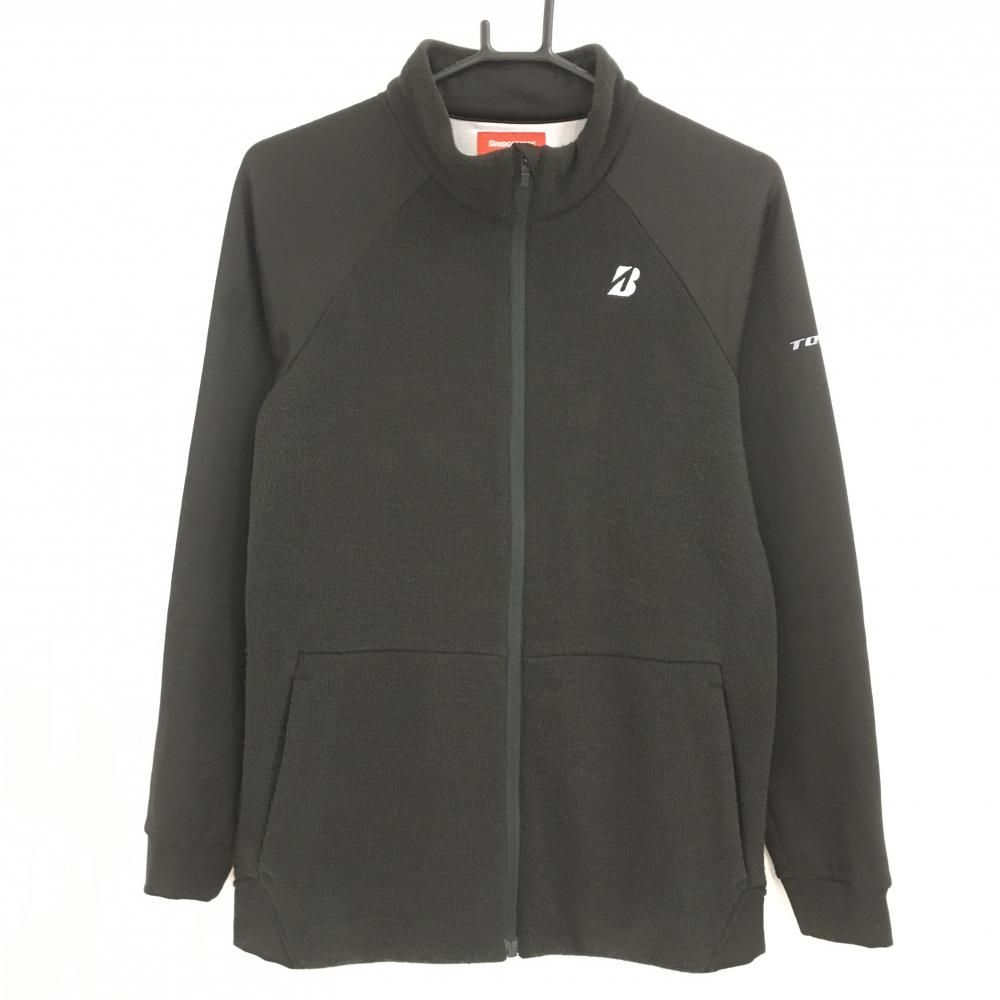 ブリヂストンゴルフ 切替ニットジャケット 黒 身頃ニット 蓄熱裏地 TOURB  メンズ M ゴルフウェア Bridgestone