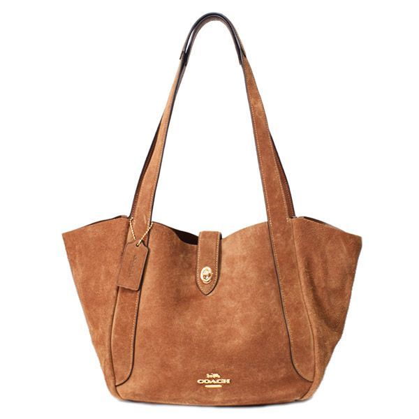 コーチ バッグ COACH スエード レザー ターンロック ハドリー ロゴ