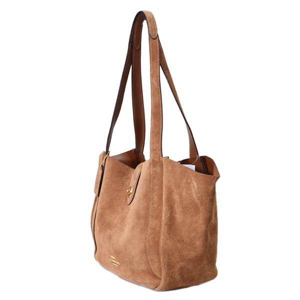 コーチ バッグ COACH スエード レザー ターンロック ハドリー ロゴ